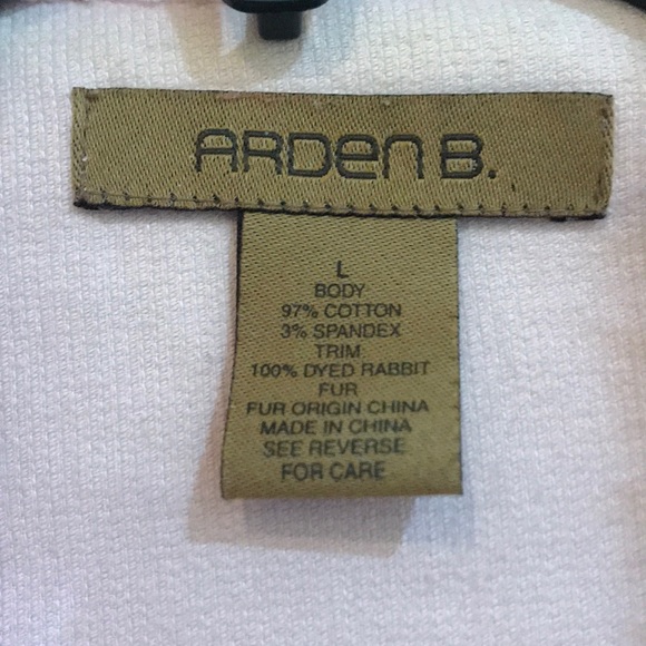 Arden B pink fur jean jacket L - Picture 3 of 8